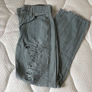 Sage Green American Eagle 'MOM JEAN'